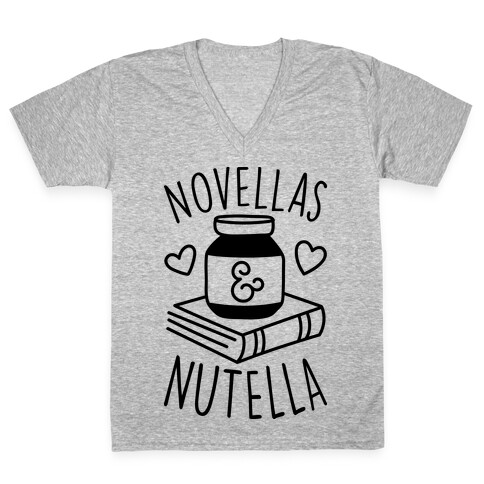 Novellas & Nutella V-Neck Tee Shirt