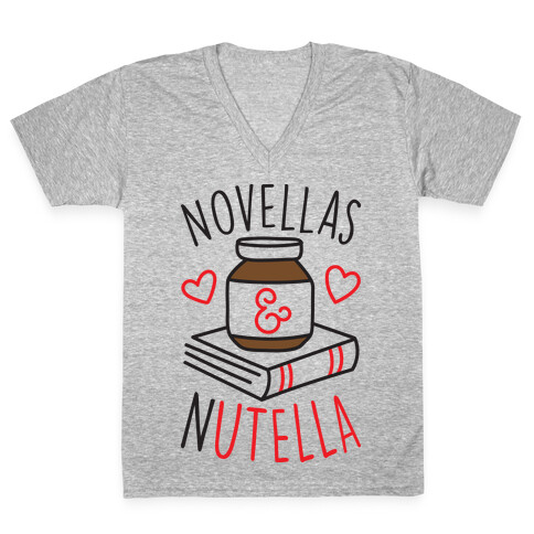 Novellas & Nutella V-Neck Tee Shirt