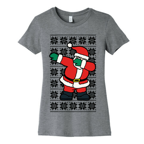 Dabbing Santa Womens T-Shirt
