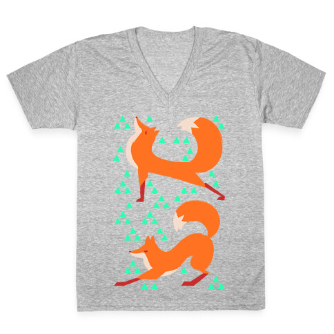 Fox Yoga V-Neck Tee Shirt