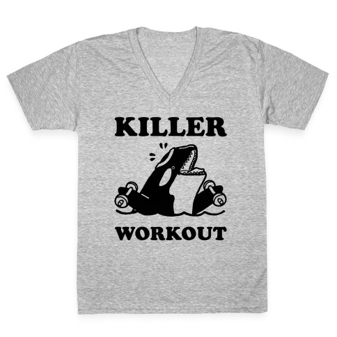 Killer Workout (Orca) V-Neck Tee Shirt