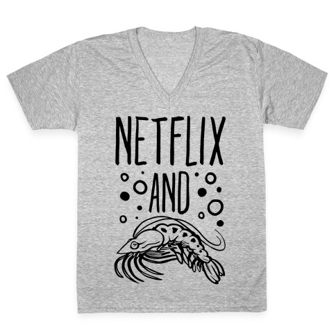 Netflix and Krill V-Neck Tee Shirt