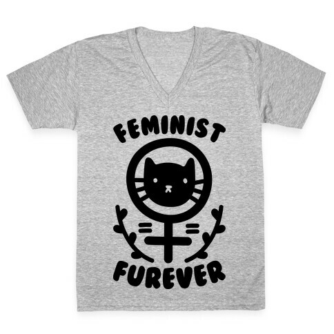 Feminist Furever V-Neck Tee Shirt