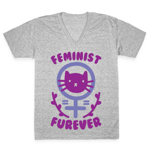 Feminist Furever V-Neck Tee Shirt