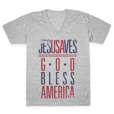 JESUSAVES V-Neck Tee Shirt