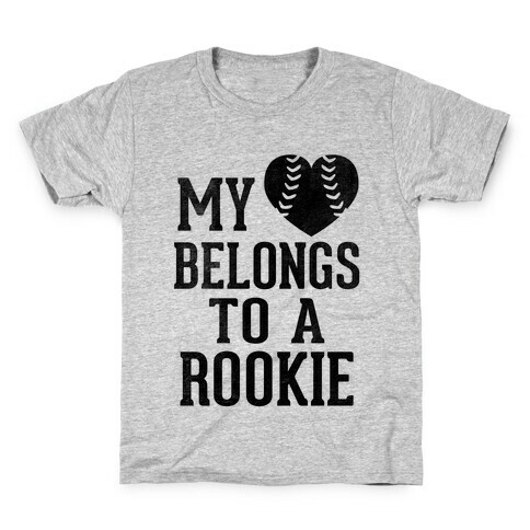 My Heart Belongs To A Rookie Kids T-Shirt