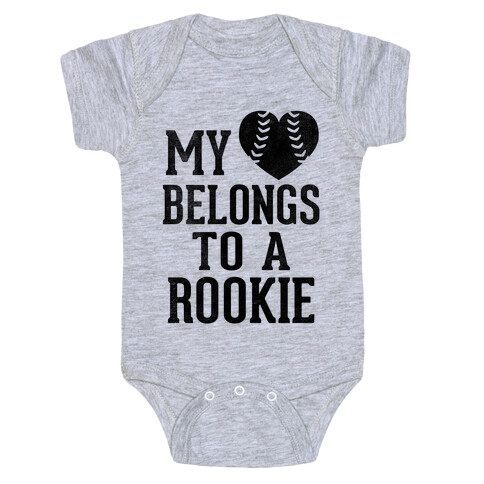 My Heart Belongs To A Rookie Baby One-Piece