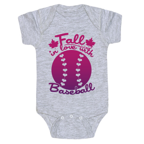 Fall In Love With Baseball Baby One-Piece