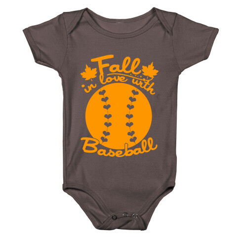 Fall In Love With Baseball Baby One-Piece