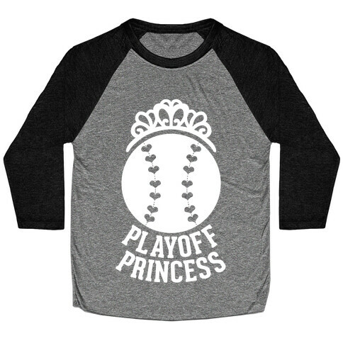 Playoff Princess (Baseball) (White Ink) Baseball Tee