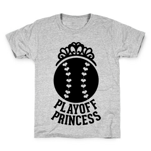 Playoff Princess (Baseball) Kids T-Shirt