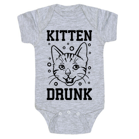 Kitten Drunk Baby One-Piece