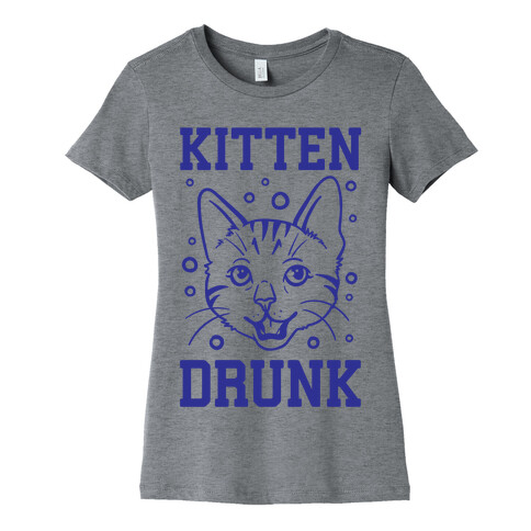 Kitten Drunk Womens T-Shirt