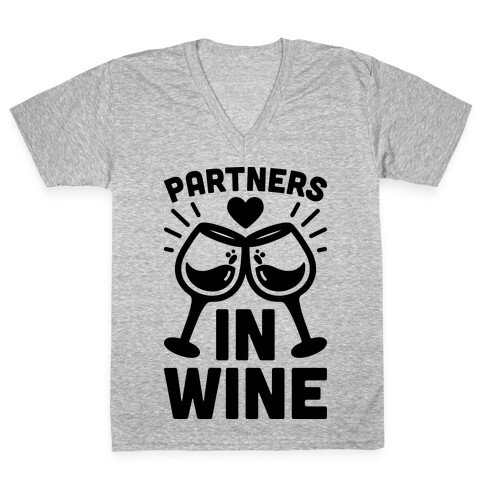 Partners In Wine V-Neck Tee Shirt
