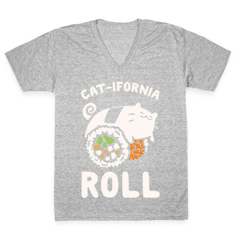 California Cat Roll V-Neck Tee Shirt