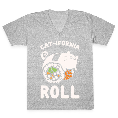 California Cat Roll V-Neck Tee Shirt