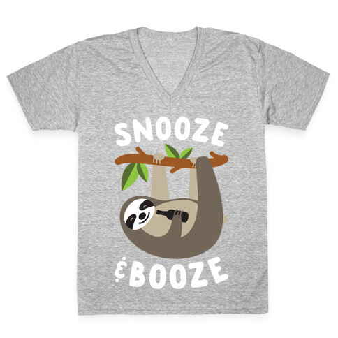 Snooze & Booze V-Neck Tee Shirt