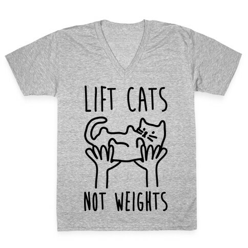Lift Cats Not Weights V-Neck Tee Shirt