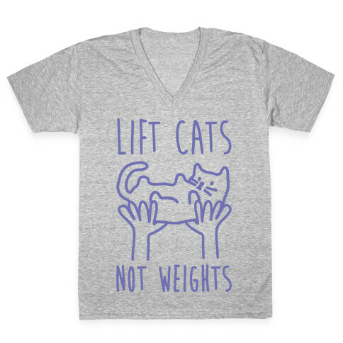 Lift Cats Not Weights V-Neck Tee Shirt
