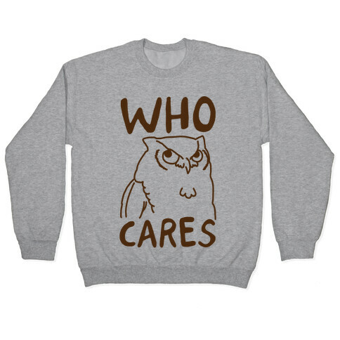 Who Cares Owl Pullover