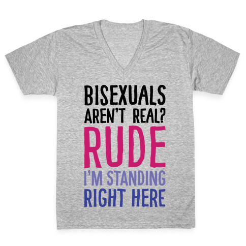 Bisexuals Aren't Real? V-Neck Tee Shirt