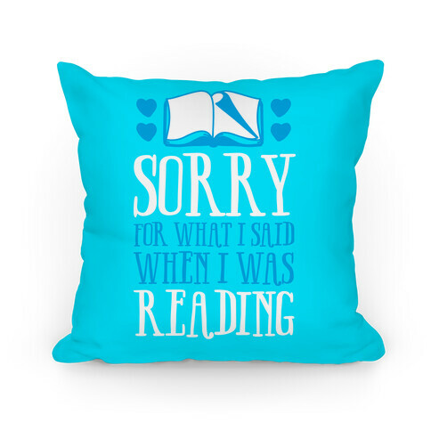 Sorry For What I Said When I Was Reading Pillow