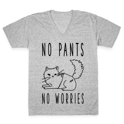 No Pants No Worries V-Neck Tee Shirt