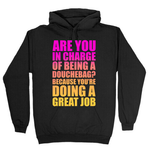Are You In Charge Of Being A Douchebag? Hooded Sweatshirt