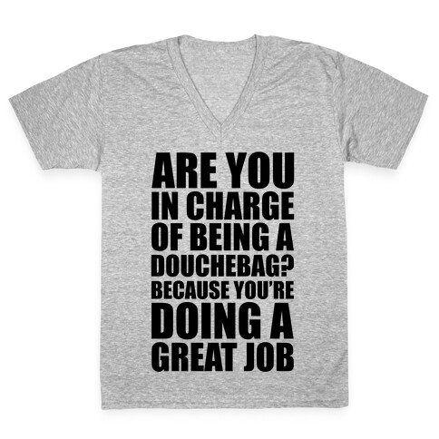 Are You In Charge Of Being A Douchebag? V-Neck Tee Shirt