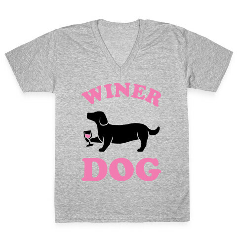 Winer Dog V-Neck Tee Shirt