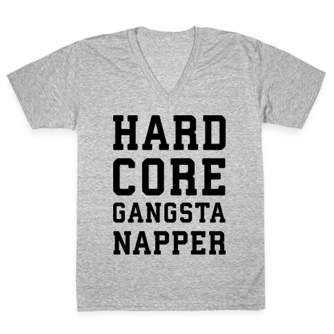 Hardcore Gangsta Napper V-Neck Tee Shirt