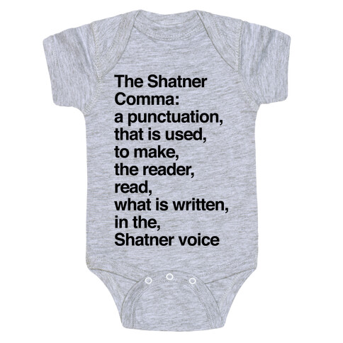 Shatner Comma Baby One-Piece