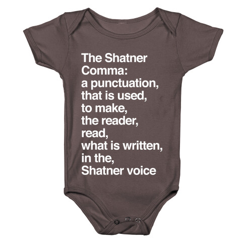 Shatner Comma Baby One-Piece