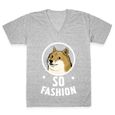 Doge: So Fashion! V-Neck Tee Shirt