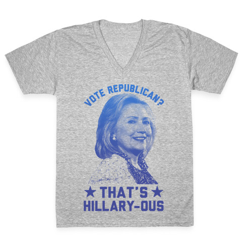 That's Hillary-ous V-Neck Tee Shirt