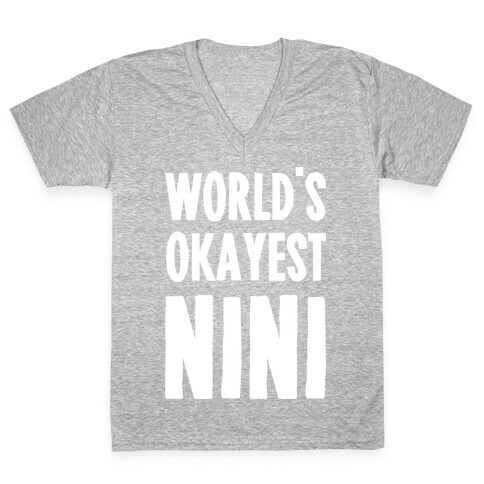 World's Okayest NiNi V-Neck Tee Shirt