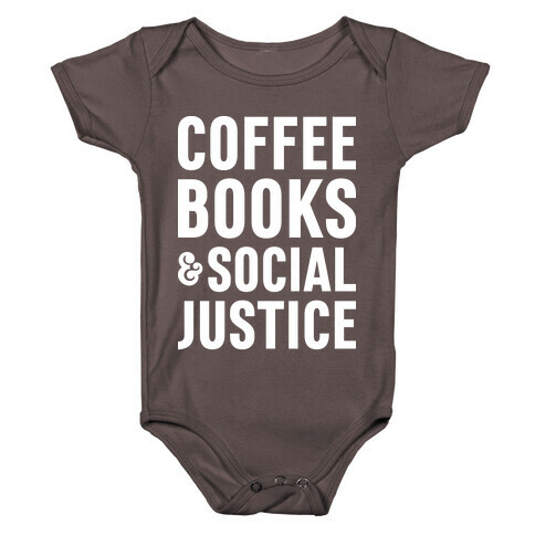 Coffee Books & Social Justice Baby One-Piece