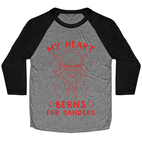 My Heart Berns For Sanders Baseball Tee