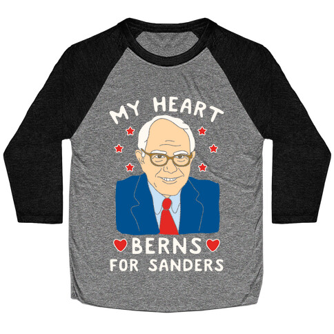 My Heart Berns For Sanders Baseball Tee