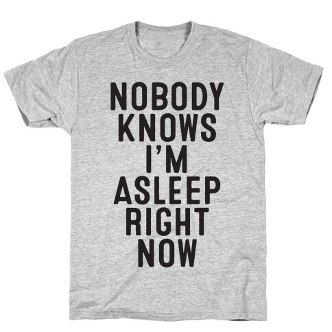 Nobody Knows I'm Asleep Right Now T-Shirt