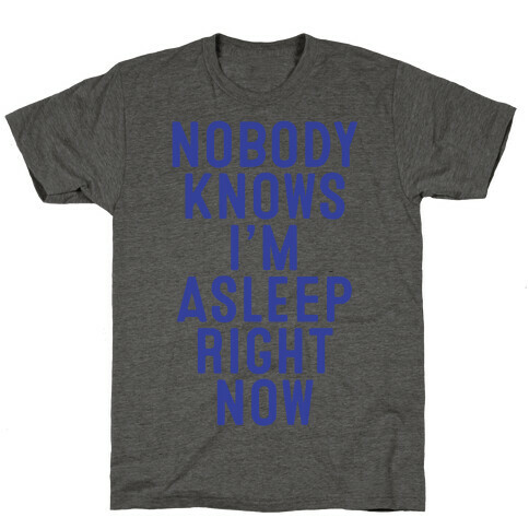 Nobody Knows I'm Asleep Right Now T-Shirt