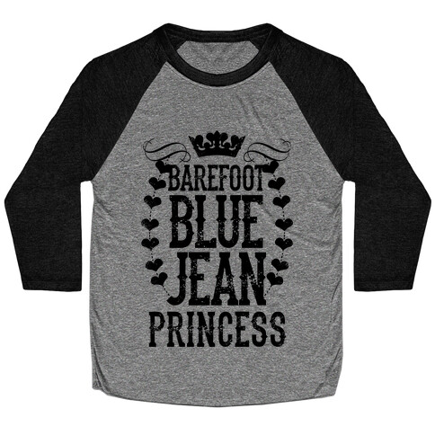 Barefoot Blue Jean Princess Baseball Tee