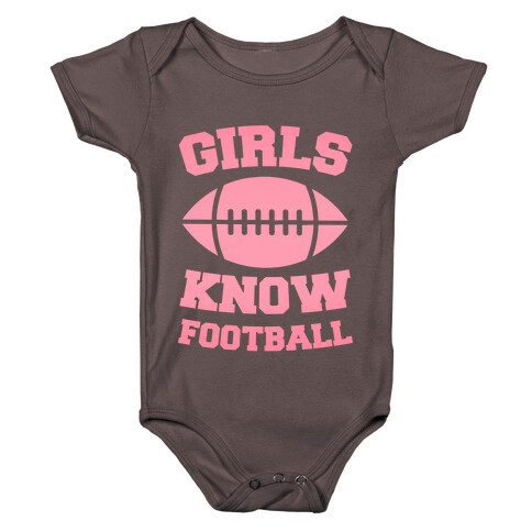 Girls Know Football Baby One-Piece