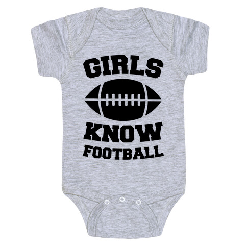 Girls Know Football Baby One-Piece