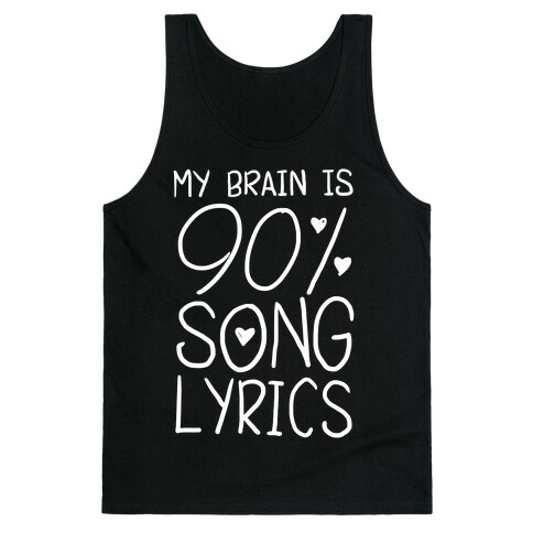 90% Song Lyrics Tank Top