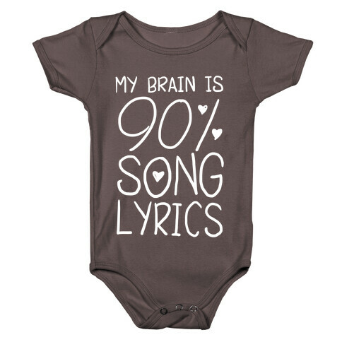 90% Song Lyrics Baby One-Piece