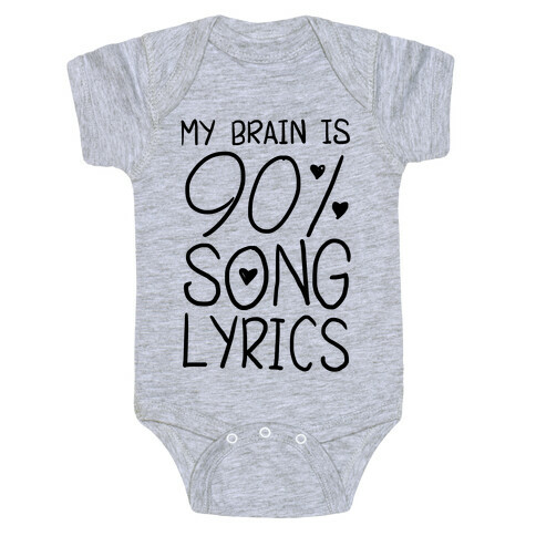 90% Song Lyrics Baby One-Piece