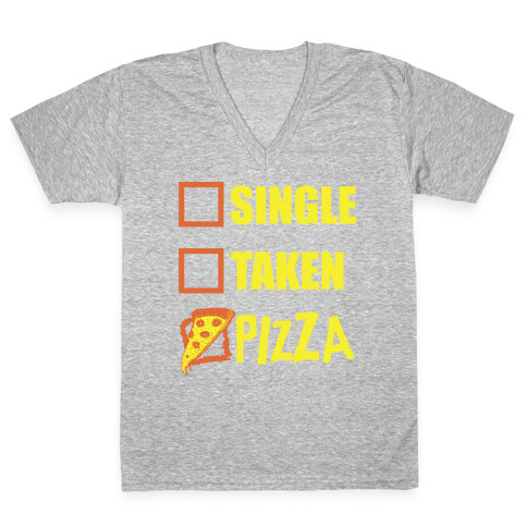 My Relationship Status Is Pizza V-Neck Tee Shirt