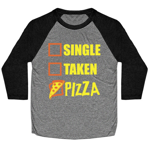 My Relationship Status Is Pizza Baseball Tee