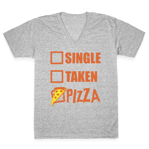 My Relationship Status Is Pizza V-Neck Tee Shirt